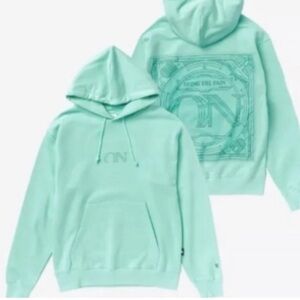 NEW BTS ON POP Up Official Licensed Teal Aqua Back Graphic Hoodie, Large